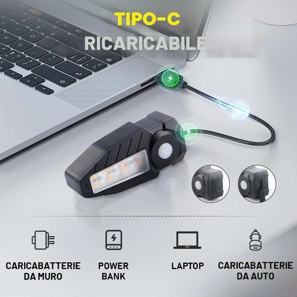 Luce Posteriore Bici con Indicatore di Direzione Ultra Luminoso, 5 modalità-Allarme Acustico Wireless Fanale Posteriore Bicicletta 30 LED IPX4 Impermeabile Ricaricabile USB Luci Bici
