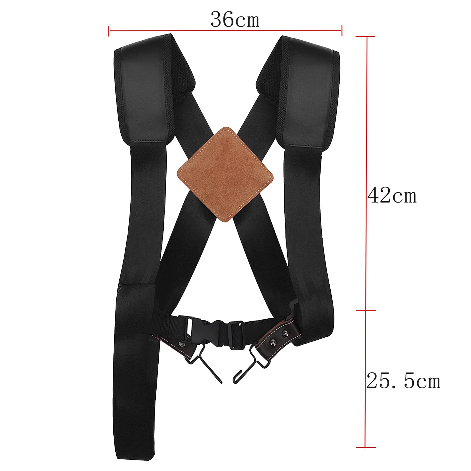 Correa Ajustable Para Tambor Africano: Bandolera De Hombro Ancha Y Cómoda (36x54cm, Poliéster Y Algodón, Negro)