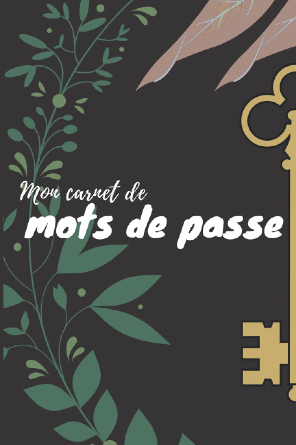 Carnet Mots De Passe BLESWIN - Cuir PU, 288 Entrées, Onglets A-Z, 15.3x13cm, Vert Foncé