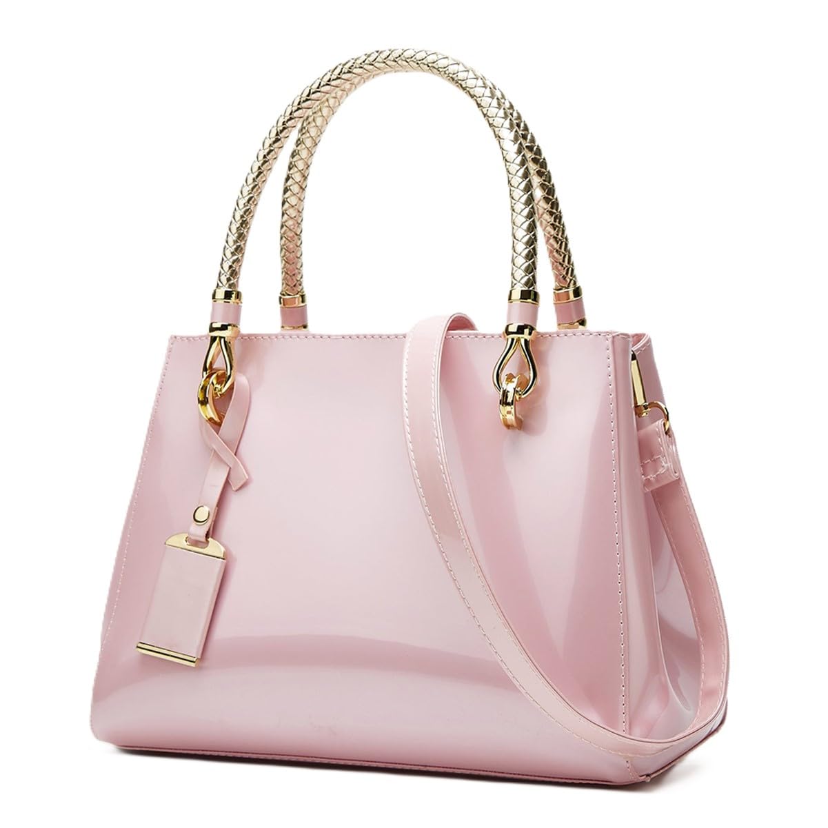 SYGA Womens Glossy Patent Handbag Large Capacity Bag Suitable Gift for a festival,occasion,Birthday(PINK) (B0CZ9C6NSF) Amazon Price History, Amazon Price Tracker