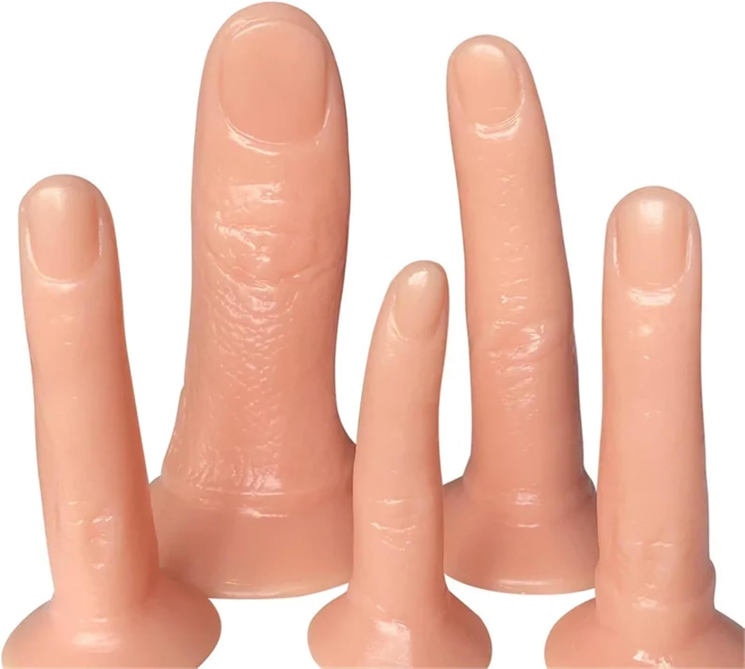 Big Finger Dildos Female Masturbator Sex Toys for Woman Silicone Dick Women Clitoris Stimulate Funny Adult Toys Sex Shop(Flesh-A)