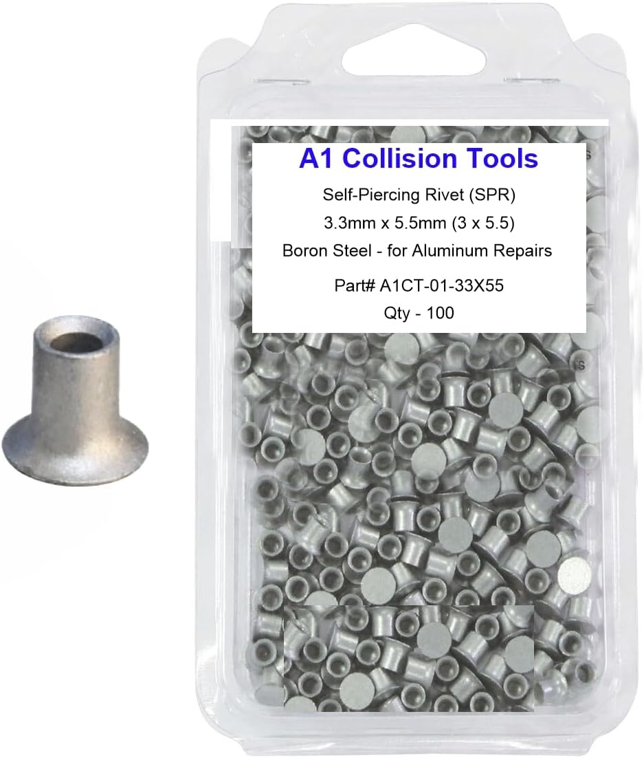 Self-Piercing Rivets (SPR), 3.3mm x 5.5mm (3x5.5), 100-Pack