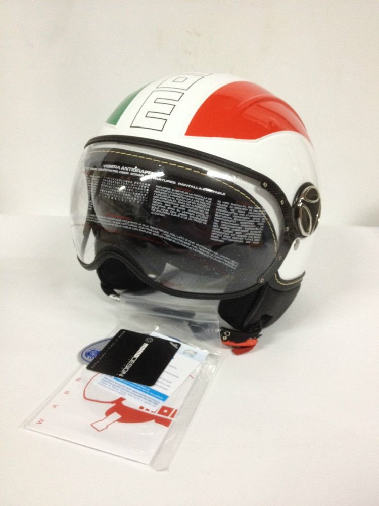 MOMODESIGN Demi Jet Helmet AVIO PRO2015 Green/White/Red Outline Black Size XS