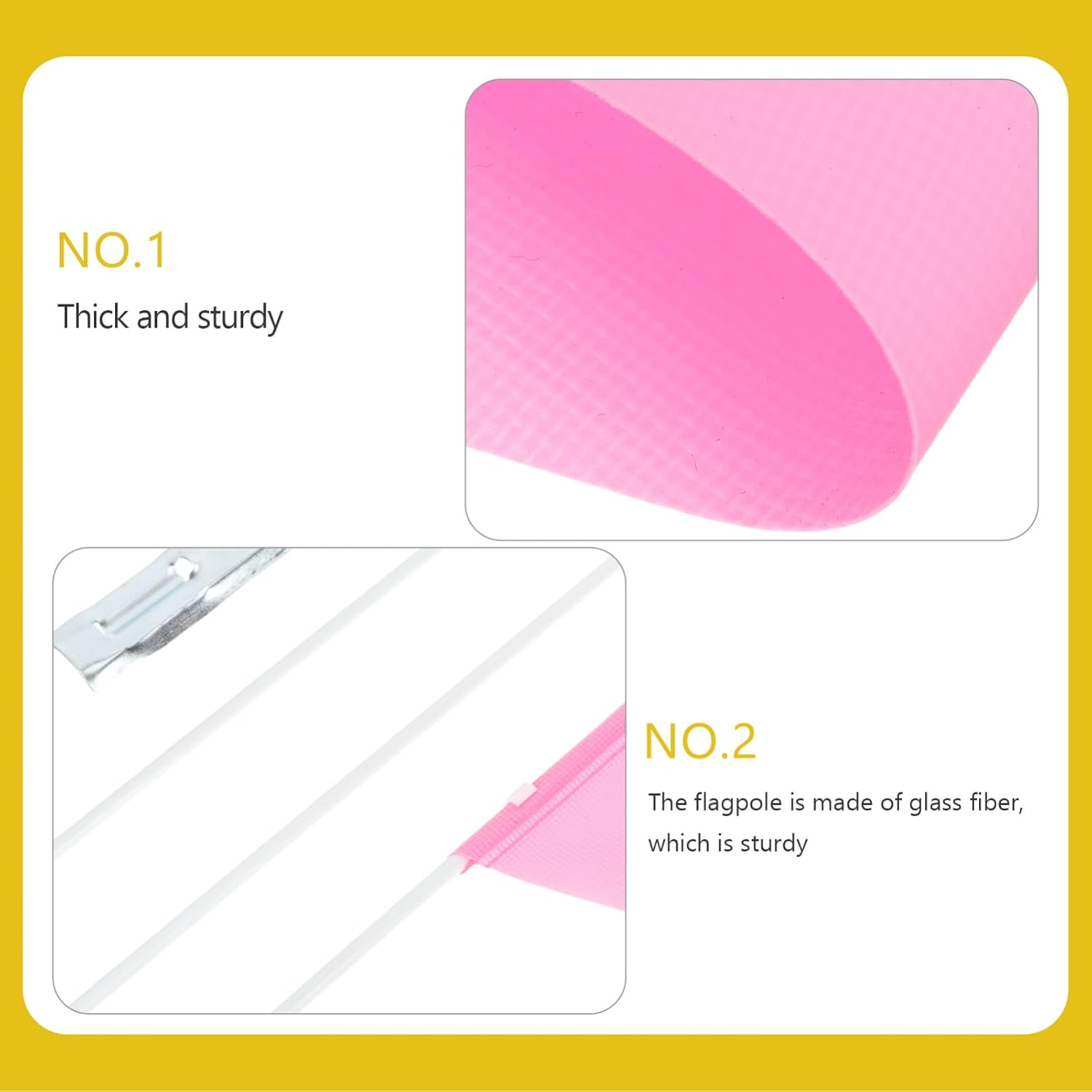 1set Bike Safety Flag with Pole Cycling Flag Easy