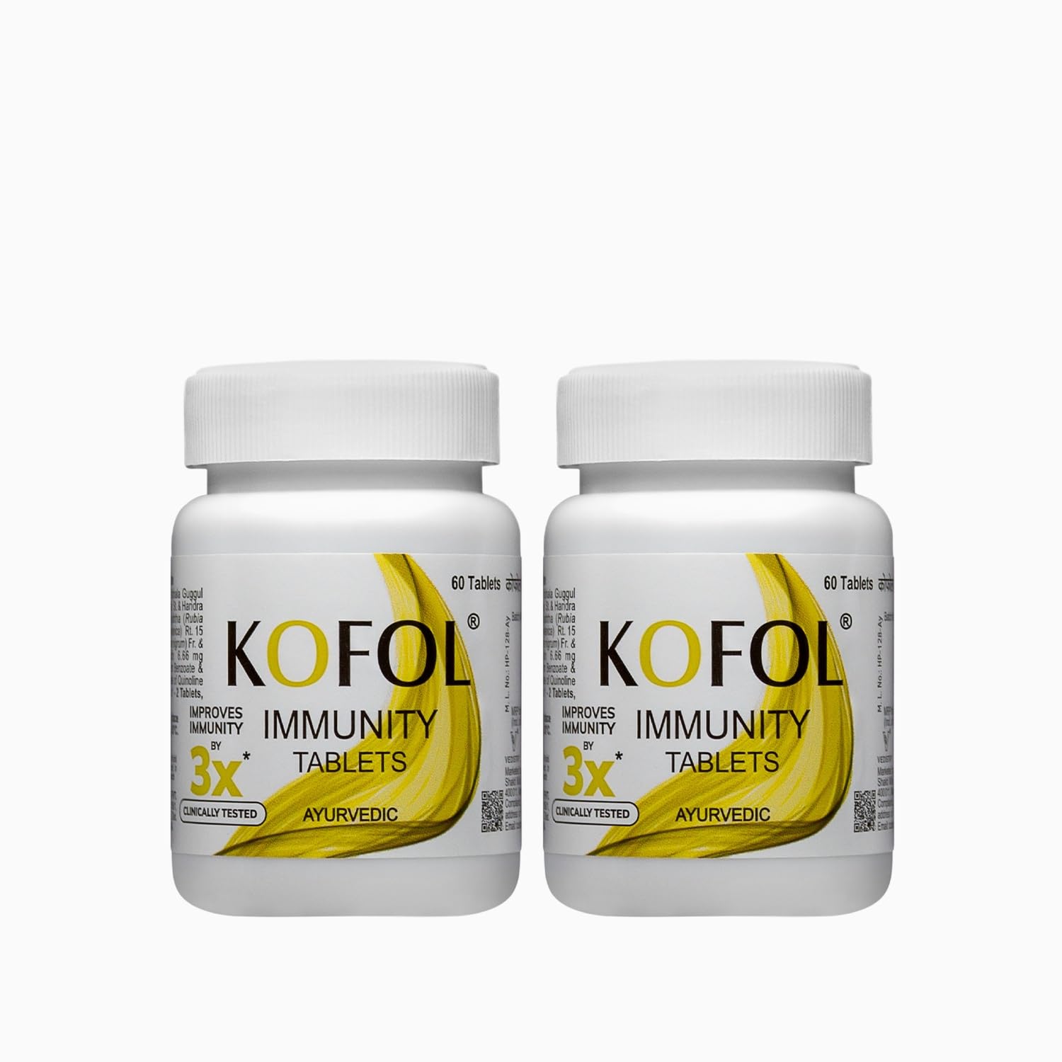 KOFOL Charak Immunity Tablets, With Goodness Of Giloy, Haldi, Pippali & Shunti, Immunity Enhancer For Complete Family, Children & elders (Pack Of 2)