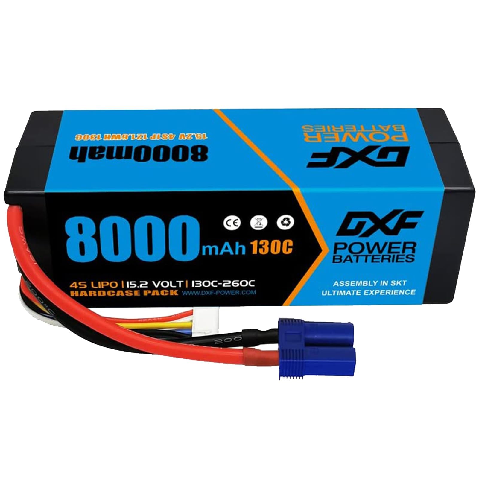 Batterie Lipo 4S 8000mAh 15.2V 130C Haute Performance Pour Modèles RC - Compatible Slash Emaxx