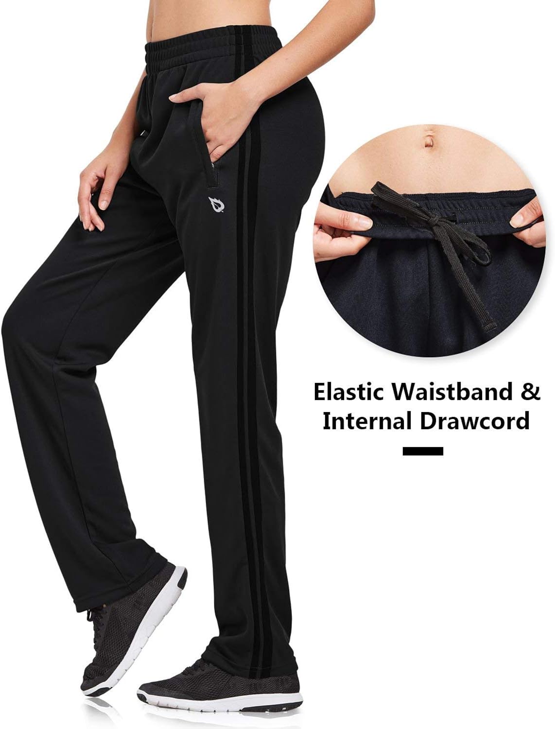 Womens track pants with zipper legs Clearance