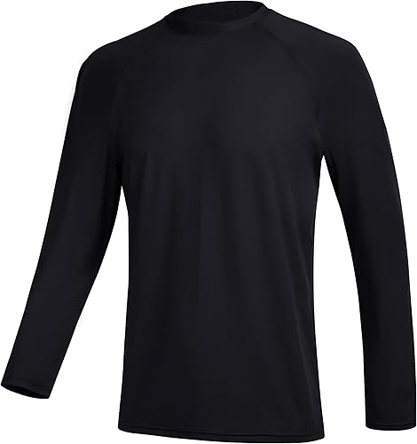 Miniatura 29 de Camisetas de natación de manga larga para hombres Rashguard UPF 50+ Camisa de protección solar UV Atlética Entrenamiento Correr Senderismo Camiseta