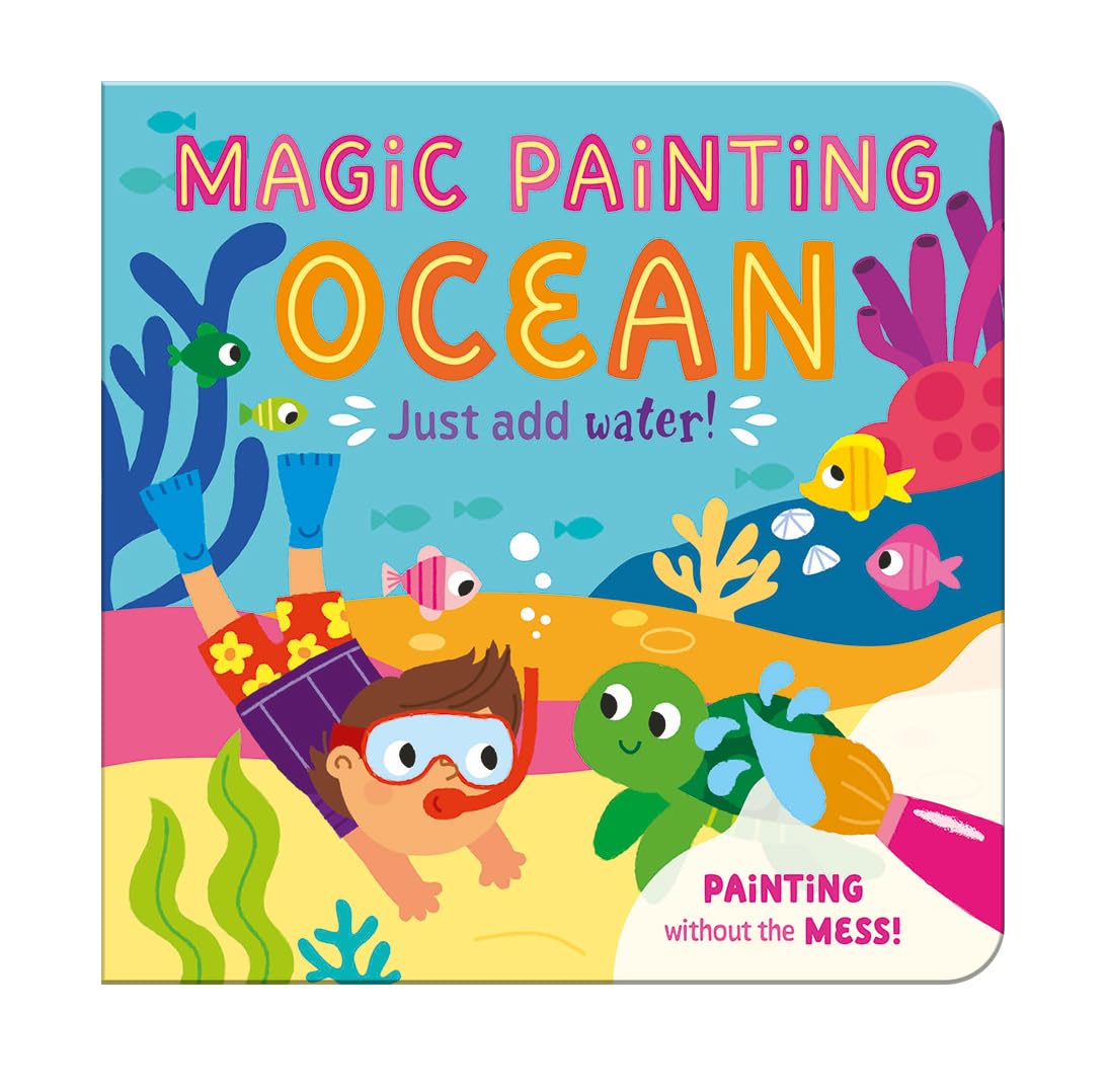 Magic Painting Book | Ocean | Just Add Water | Mess-Free Colouring Board Book for Children