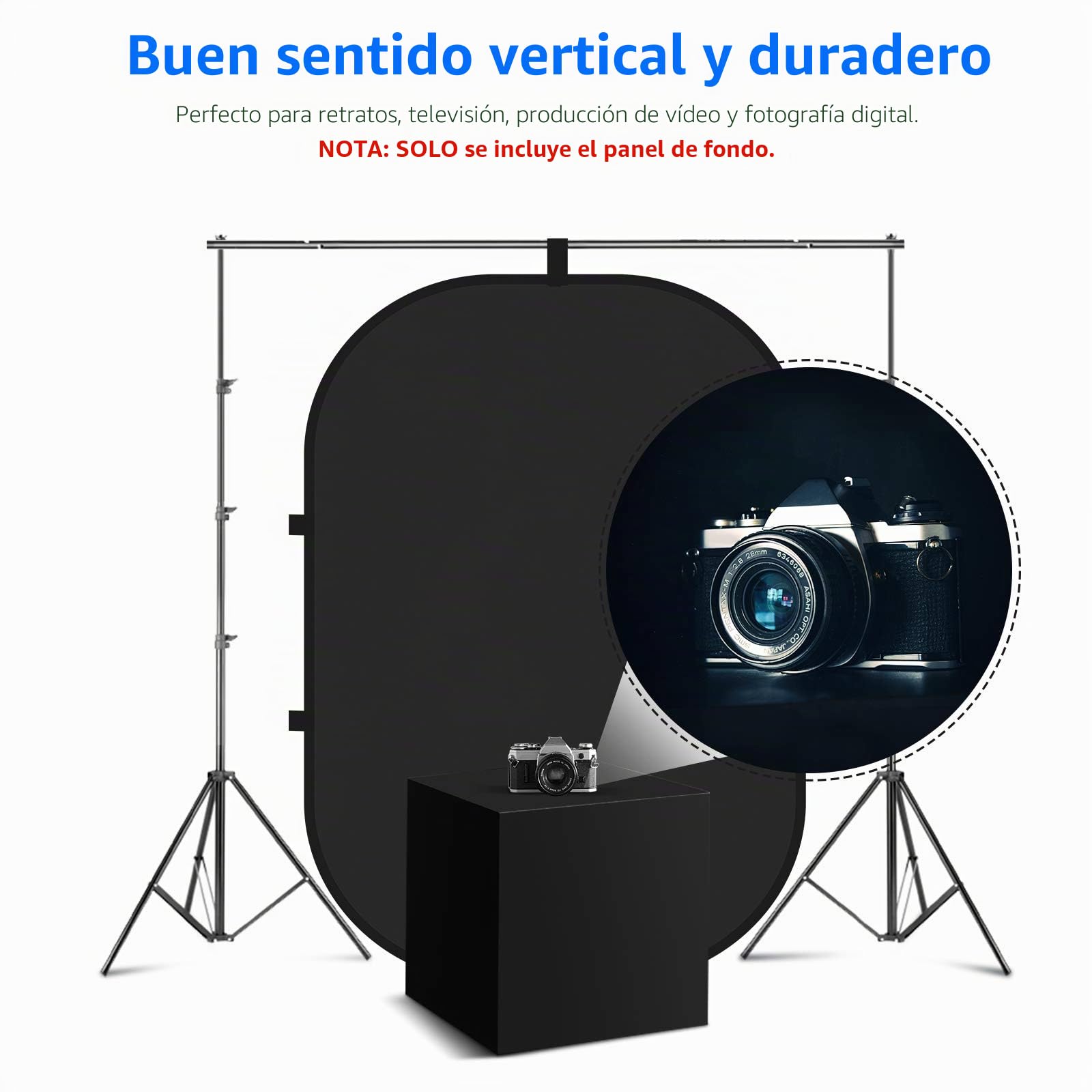 NEEWER Fondos Chromakey, Pantalla Negro de Doble Cara y Pantalla Blanco, Fondo 2 en 1 Plegable y Reversible para Fotografía, Juegos y Transmisión en Vivo, 1,5m×2m (Negro/Blanco)