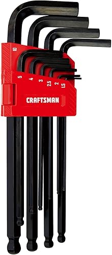 CRAFTSMAN Juego de llaves hexagonales Allen con extremo de bola, MM, 10 piezas (CMHT26029)