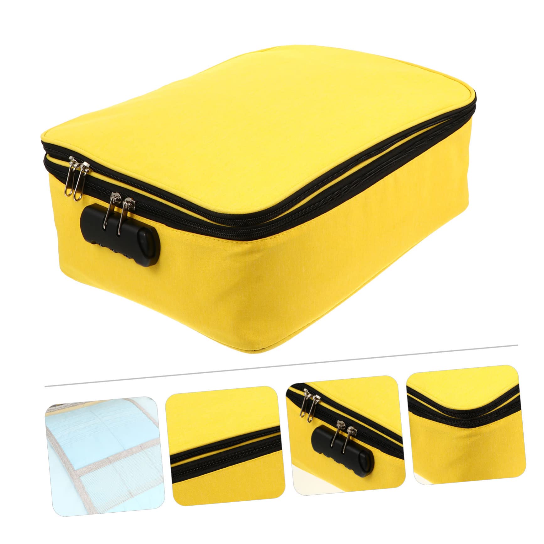 1pezzi Capacità Borsa Porta Documenti Multifunzionale Con Serratura Pouch Per Viaggi e Ufficio Organizzatore Per Carte e Accessori