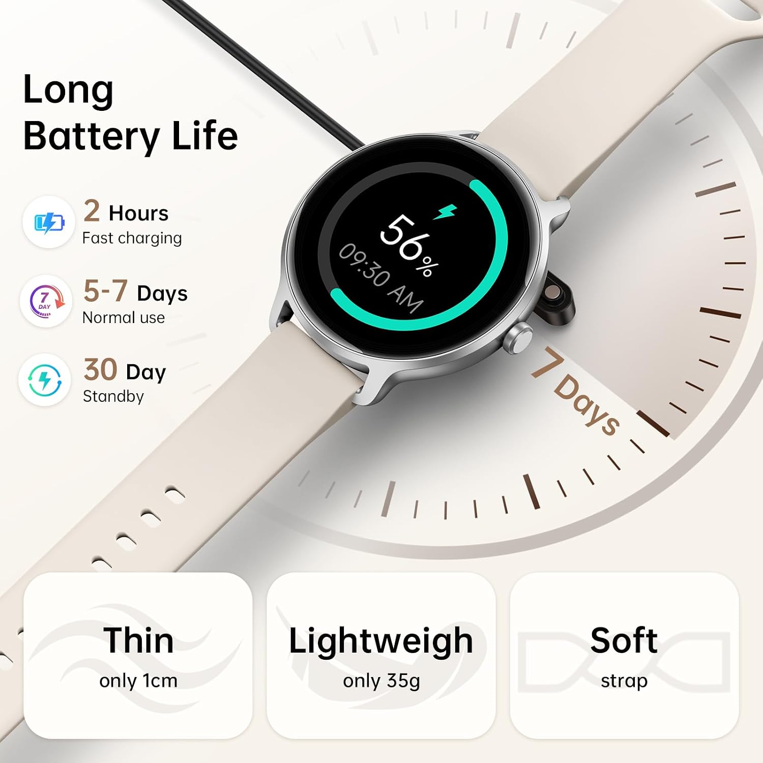 Smart Watch for Women, 1.27" AMOLED Screen Smartwatch with Answer/Make Call for iPhone/Android/Samsung, Fitness Tracker with 120+ Sport Modes, Heart Rate/Sleep/Health Monitor, IP68 Waterproof, 2 Bands