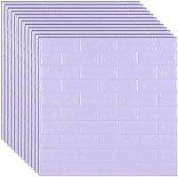 Vista 6 de Queenbox 12 piezas de papel tapiz de ladrillos de espuma sintética de 27 x 30 pulgadas, efecto 3D sólido, autoadhesivo, para despegar y pegar