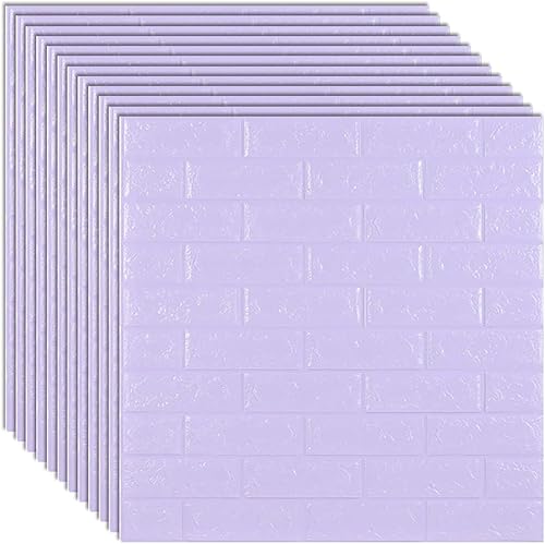 Miniatura 6 de Queenbox 12 piezas de papel tapiz de ladrillos de espuma sintética de 27 x 30 pulgadas, efecto 3D sólido, autoadhesivo, para despegar y pegar
