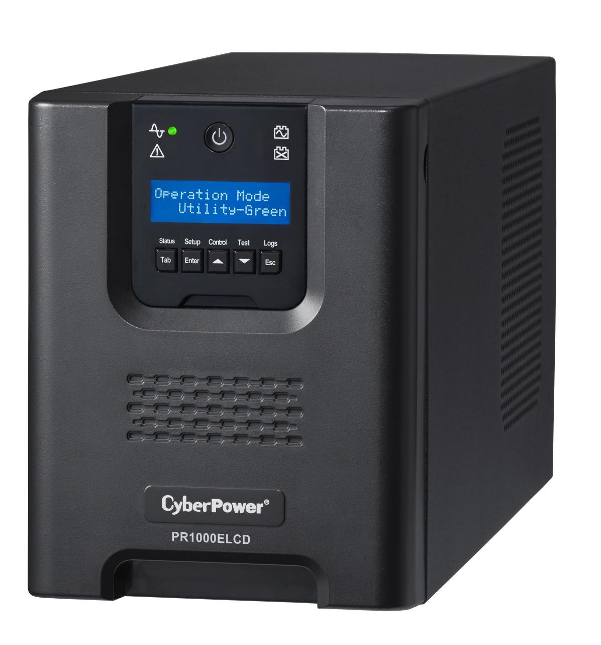 Cyberpower Pr1000Elcd 1000Va 8Ac Outlet(S) Tower Black Uninterruptible ...