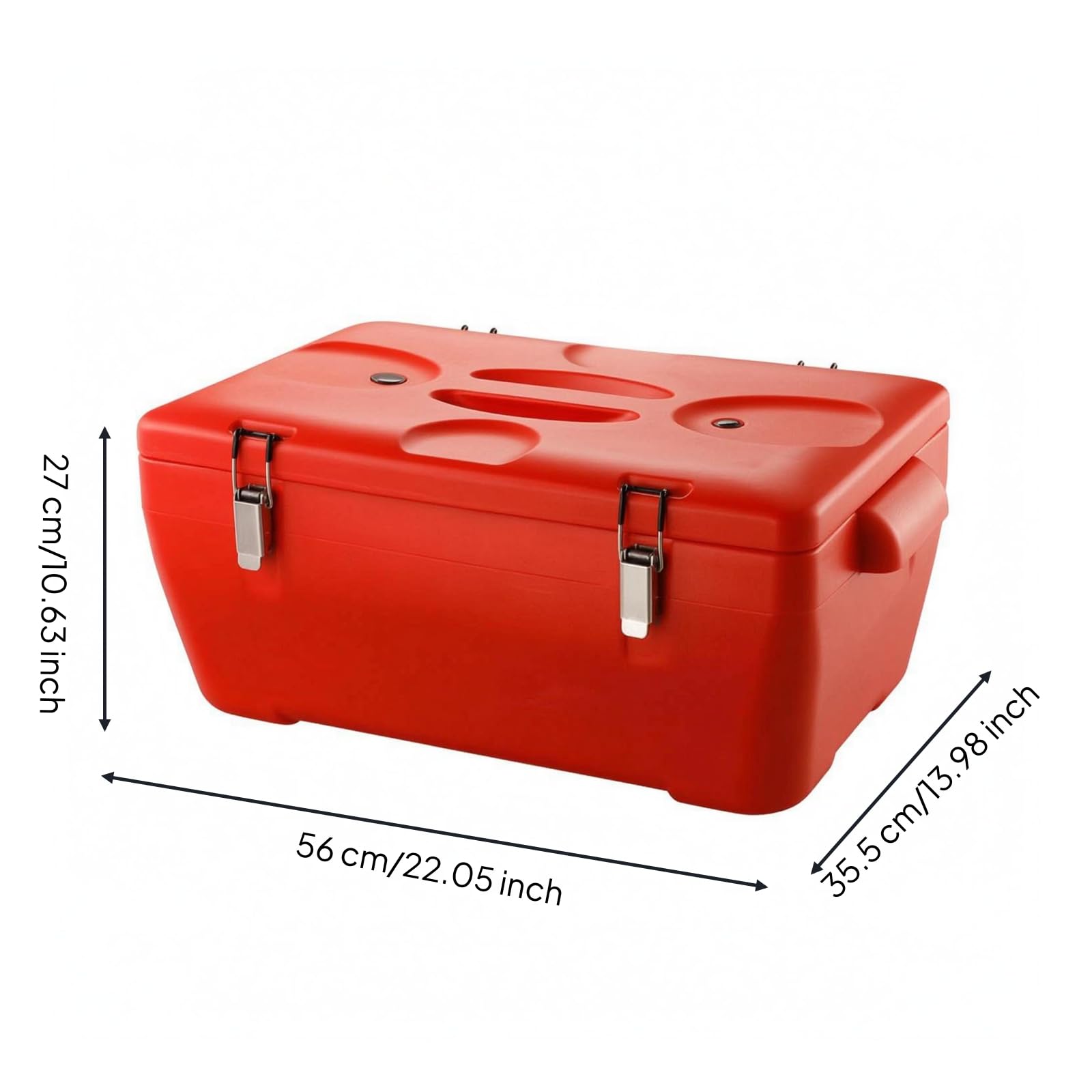 MagiDeal Insulated Storage Unit Contenedor Térmico Caja de Comida Portador de Alimentos Recipiente Aislado Estructura de PP con, Nuevo Modelo Rejilla Única + Revestimiento Interior De 14 Cm De Alto