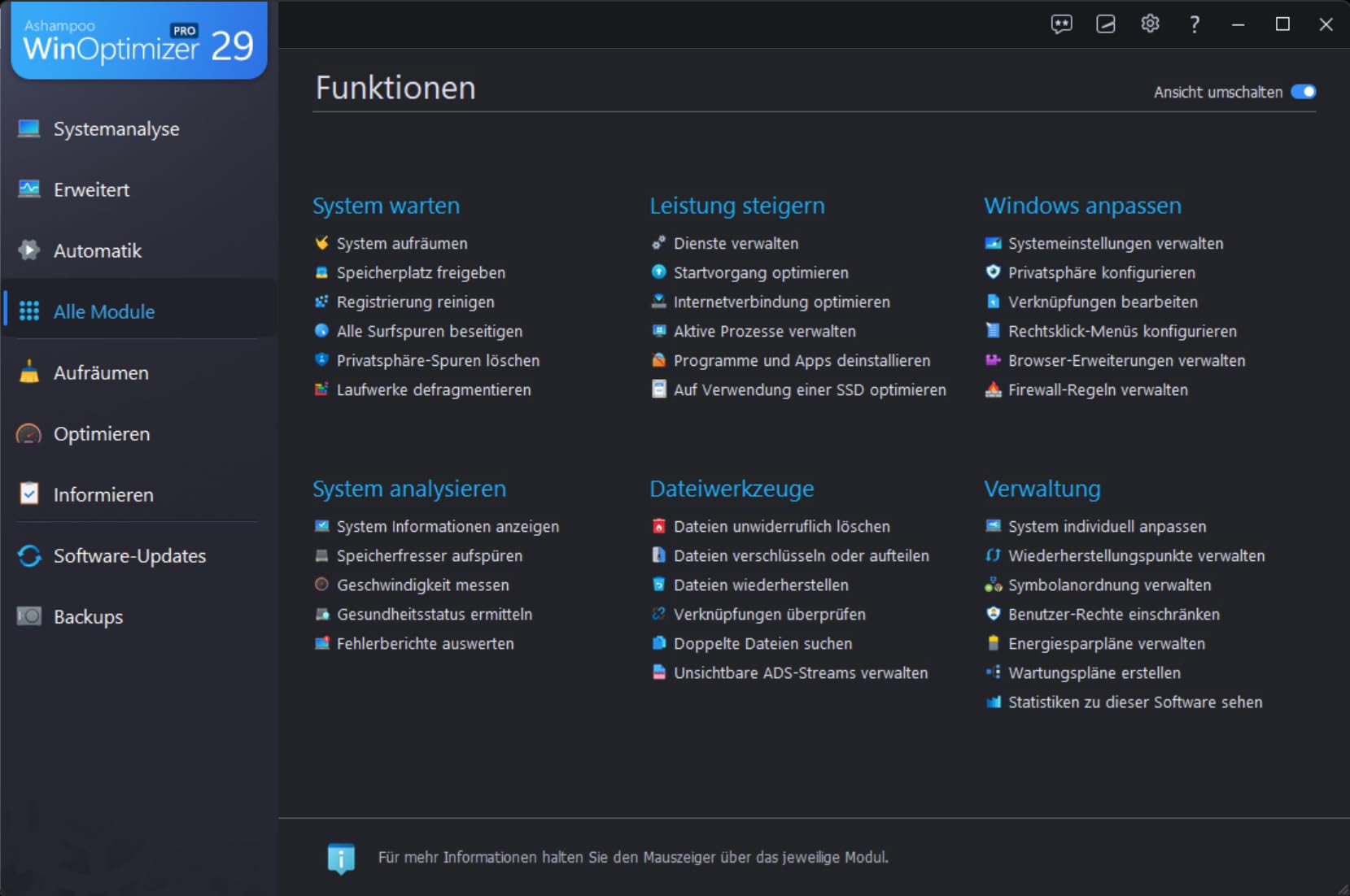 Ashampoo WinOptimizer Pro 29 – Premium PC-Tuning Software für schnelleres, sicheres und optimiertes Windows | 1 Gerät | 1 Benutzer | Aktivierungscode per Product Key Card