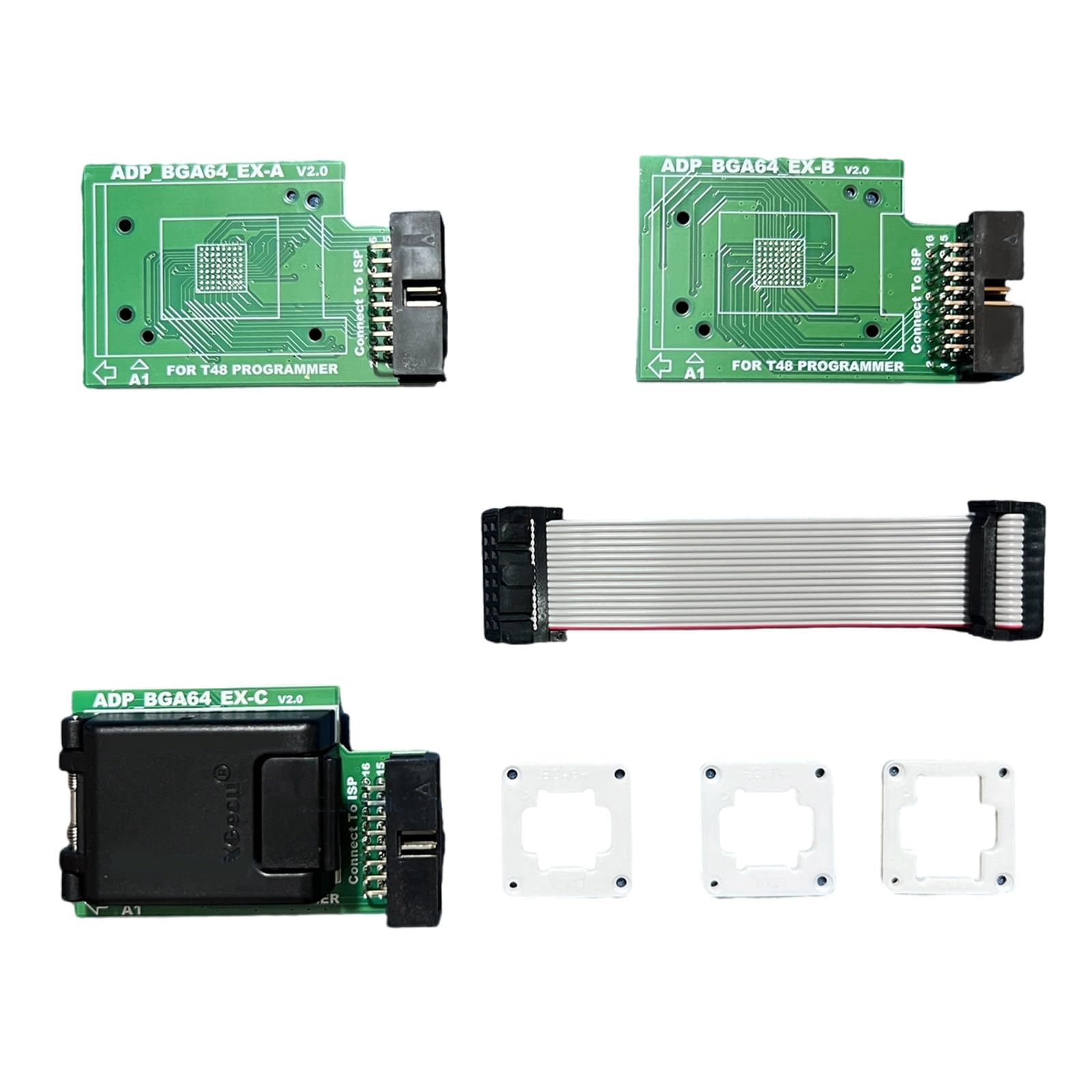 BGA64 Presa di prova per programmatori specifici T48 Forma ad alta precisione Sonde durevoli per ingegneri elettronici Posizionamento preciso del chip