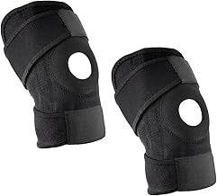 KAV Adjustable Neoprene Knee Support For Men & Women - Knee Brace For Runners & Sports Brace - Knee Braces With Patella Tendon Knee Strap Pack Of 2