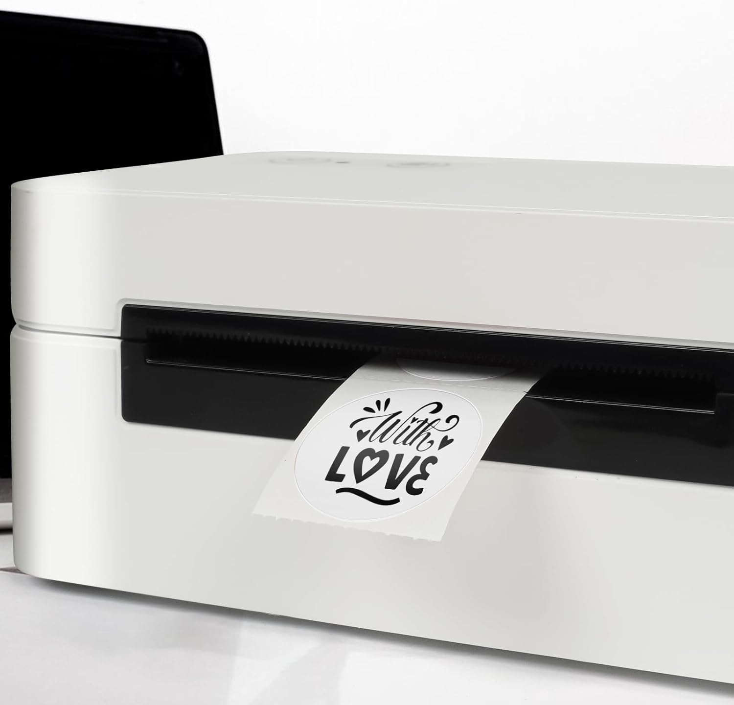 White Circle Thermal Labels Vinyl 1 Inch Self-Adhesive Round Stickers Roll Waterproof Printer Decals Name Tag for QR Code DIY Office Address 500 PCS - Image 4