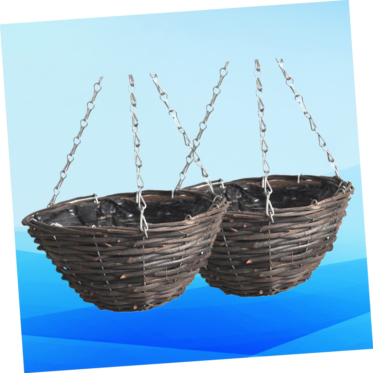 Wicker Patio Home Depot Wicker Planter IH Casa Decor 3Pc Hanging White  Wicker Planter (Square) The