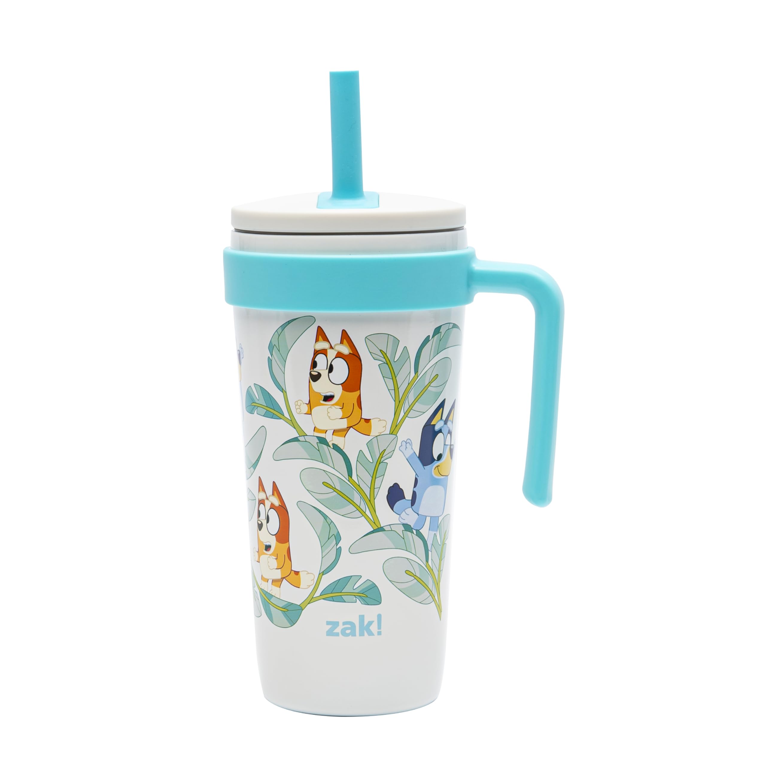 Zak Designs Bluey Fairway Travel Tumbler for On the Go or At Home, 18oz Stainless Steel