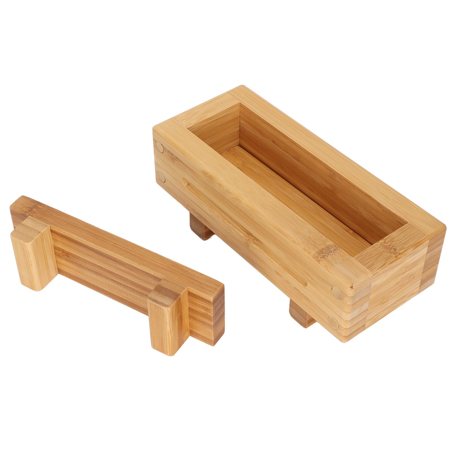 Molde de Arroz de Madera Aramox para Cocinar, Molde de Prensa de Sushi de Madera, Caja de Molde de Arroz Portátil Rectangular sin Olor DIY