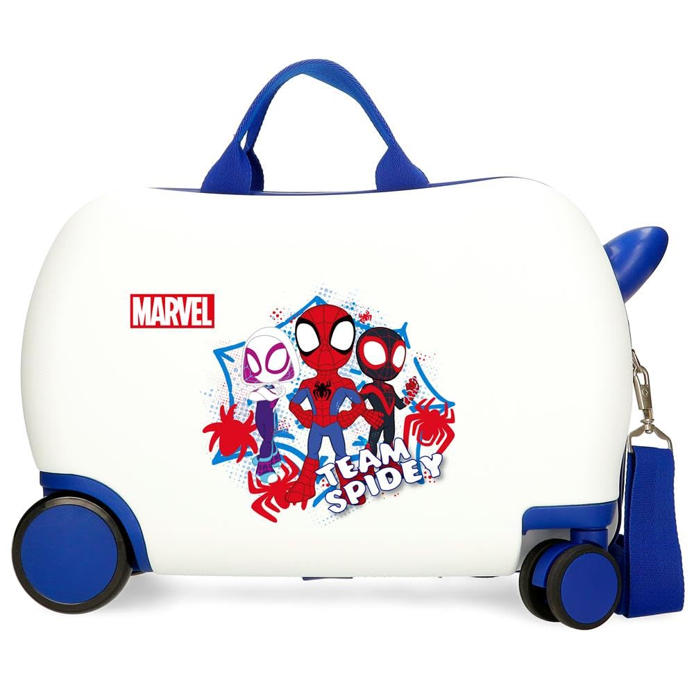 Disney Spidey Team Equipaje- Equipaje para niños, Niños, Spidey Cierre de combinación Lateral 4 Ruedas Equipaje de Mano está Fabricada en ABS, un Material rígido y Ligero.
