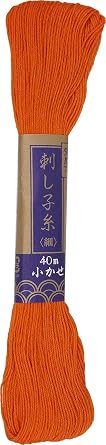 Yokota 01-2180 Dharma Sashimi Yarn, Fine Skein, 13.4 ft 40 m Col.21 Persimmon