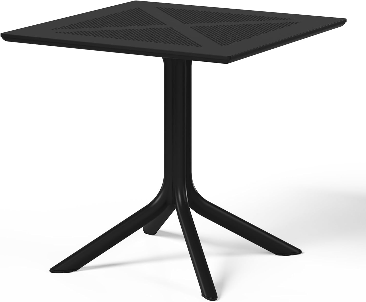 WestinTrends Playa 31.5" Square Plastic Outdoor Patio Dining Table for 4, Black