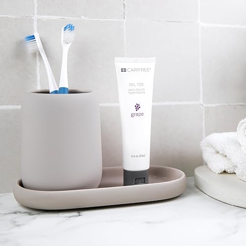 Miniatura 7 de CariFree Gel 1100 (uva) pasta dental con flúor anticavidad, nanohidroxiapatita, prevención de cavidades, refresca el aliento y humedece la boca,