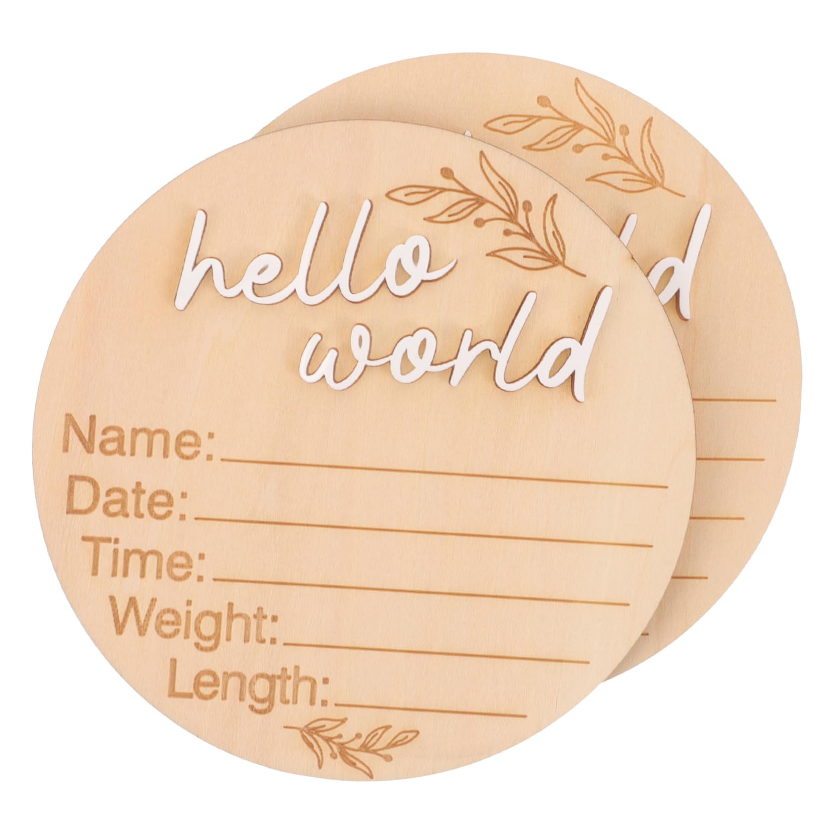 HAPINARY Birth Announcement Sign Wooden Baby Name Signs for Nursery Newborn Wooden Milestone Cards