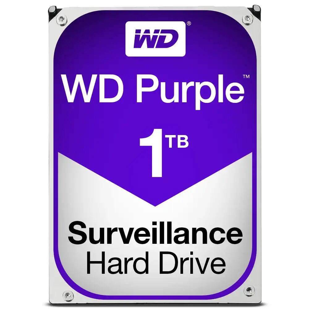 WD Purple 1 TB Festplatte für Videoüberwachung - Intellipower SATA 6 Gb/s 64MB Cache 3.5 Inch - WD10PURX