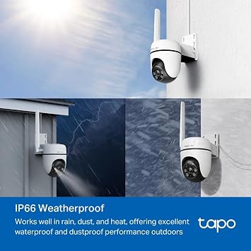 TP-Link Tapo C501GW | 4G LTE Dış Mekan Güvenlik Kamerası | 360° Görüntüleme | 1080P Full HD | Renkli Gece Görüşü | IP66 | AI Algılama | Alarm | PoE Desteği | microSD & Bulut Destekli