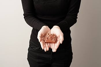 書道具 粉彩色絵『人物風景図』透かし彫り文鎮 文房具 飾り置物★時代物★ 書道具 粉彩色絵『人物風景図』透かし彫り文鎮 文房具 飾り置物