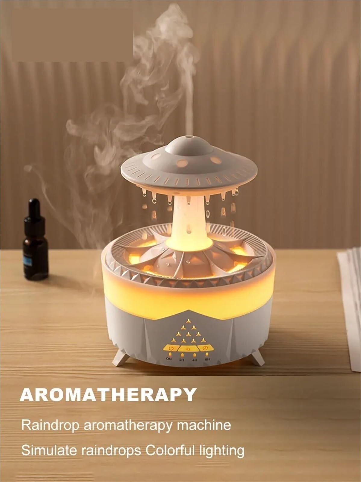 Nawilżacz Powietrza, Nawilżacz powietrza Ultradźwiękowy Dyfuzor Aromaterapeutyczny Mist Maker Aroma Olejków Eterycznych do Domu i Biura(Wihte)