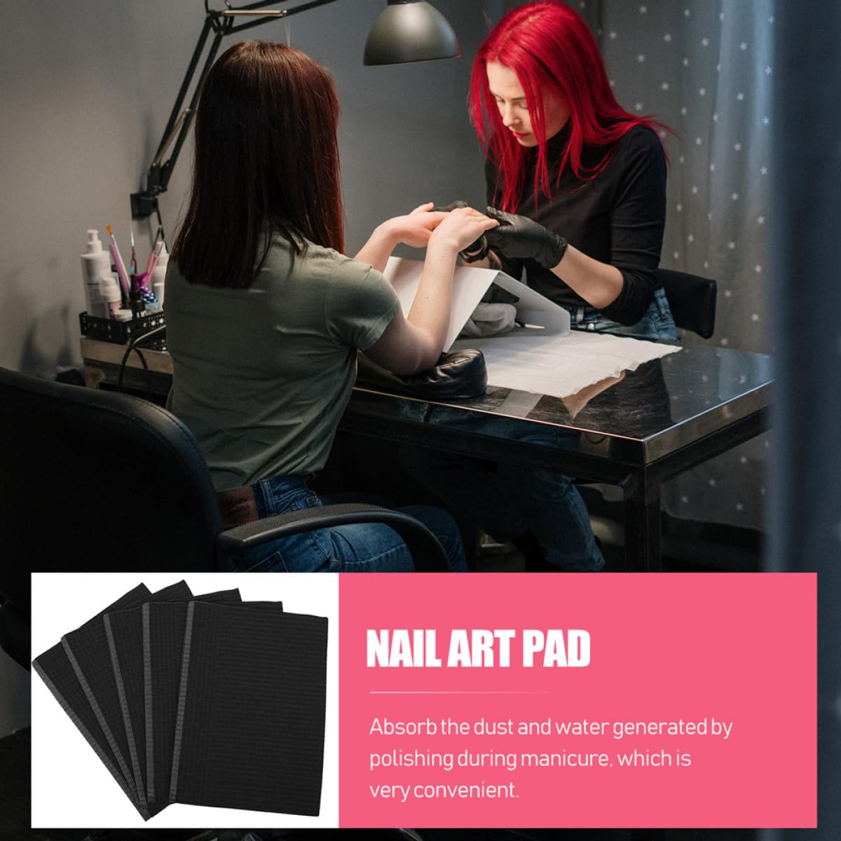 Tovagliette Monouso per Manicure 125 Pezzi, Pad Assorbenti in Carta Doppio Strato Resistenti allo Strappo, per Saloni di Bellezza Art Fai da Te, Protezione Tavolo e Igiene Mani