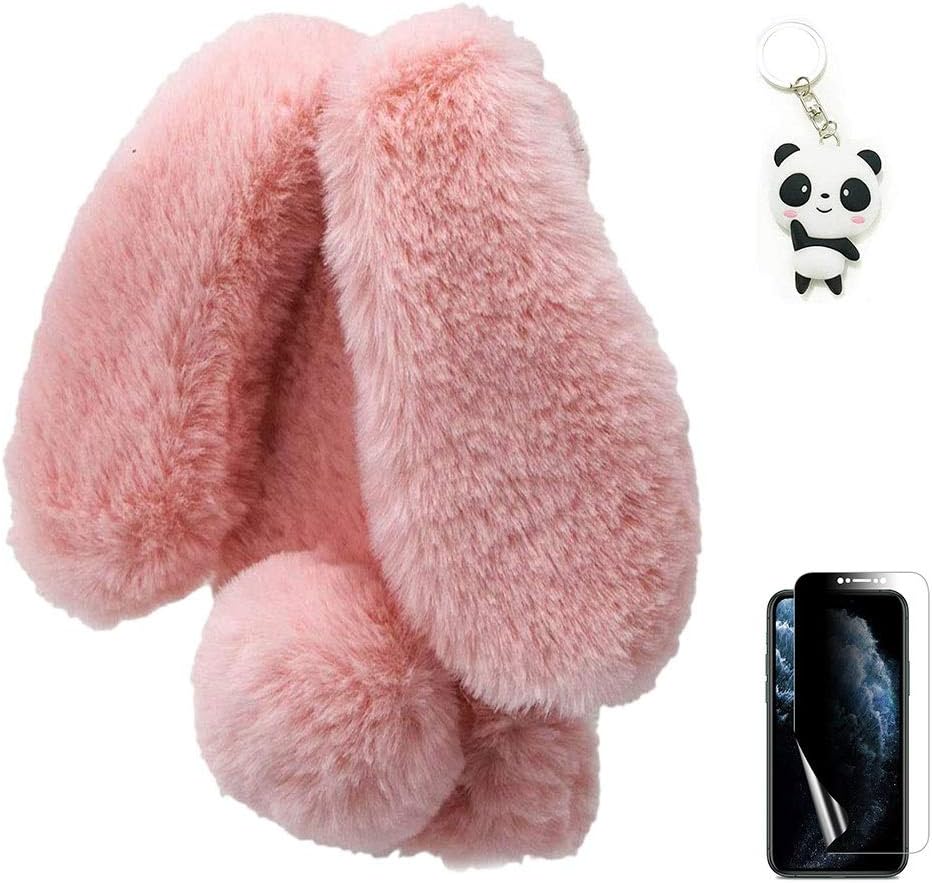 Honor X8A Hülle Mit Hasenohren - Flauschige Plüsch Hülle Niedlich