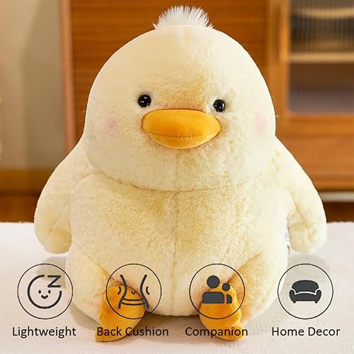 Miniatura 5 de ARELUX Bonita almohada de peluche de pollo juguetes de peluche de pato suave, muñecas de felpa para abrazar gordas a la hora de dormir, peluche