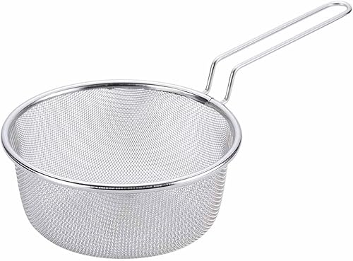 Shimomura Kihan 21568 Colador hervido, 7.1 pulgadas (7.1in), fabricado en Japón, acero inoxidable, para ollas, escurridor, tipo profundo, con asa,