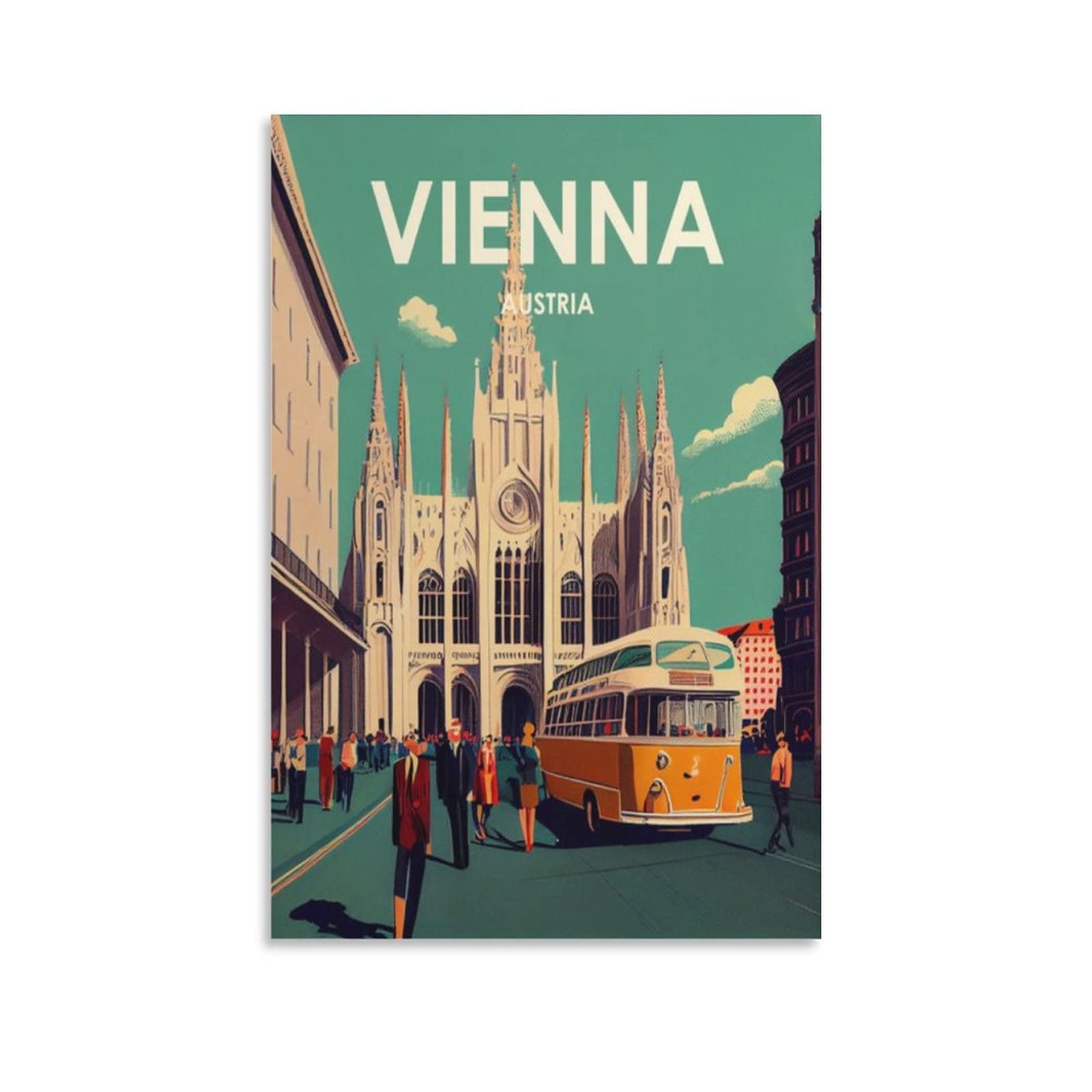 ONOTIO Vienna Austria Vintage Travel Posters Landscape 08x12inch(20x30cm) Wall Art Picture Print Canvas Art Poster Modern Family Bedroom Decor Posters