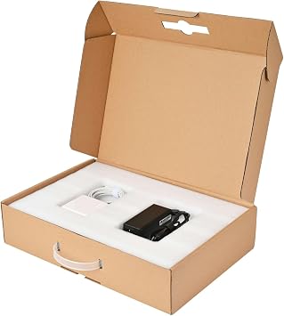 Laptop Shipping Box Secure Mailer Box Laptop Boxes with Foam Protection and Carrying Handle, Fits Laptop Screen Sizes Up to 17.6 Inch