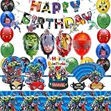 Kit de décoration pour fêtes d'anniversaire de garçons, Ensemble de 72 pièces sur le thème...