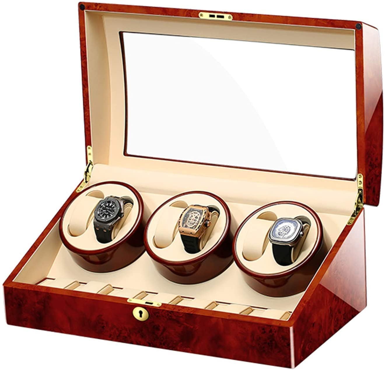 CGCSYZ 6+7 Watch Winder Box for Automatic Watches Silent Motor Large Capacity Piano Paint Exterior 5 Available Modes (E)