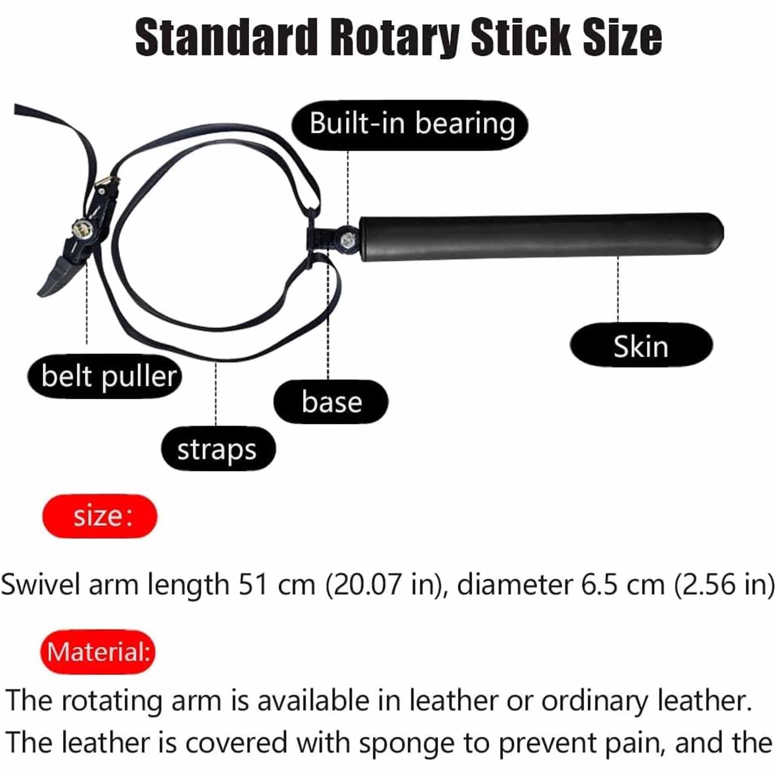 Boks spinningowy z regulowaną wysokością, w zestawie smoczek Wing Chun, długość 51 cm, średnica 6,5 cm, odporny na zużycie, idealny do treningu na drzewach i miękkich przedmiotach