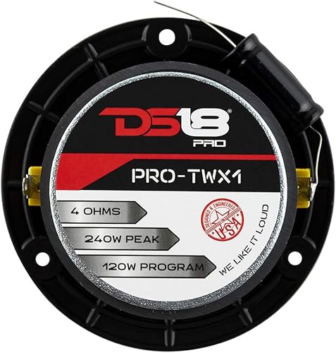 Miniatura 28 de DS18 PROTWX1BK PRO 1 pulgada Vc Aluminio Super Bullet Tweeter 240 vatios 4-Ohm