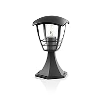 Philips Lighting Creek, Palo per Esterno, 30 cm, Attacco E27, Alluminio, Nero