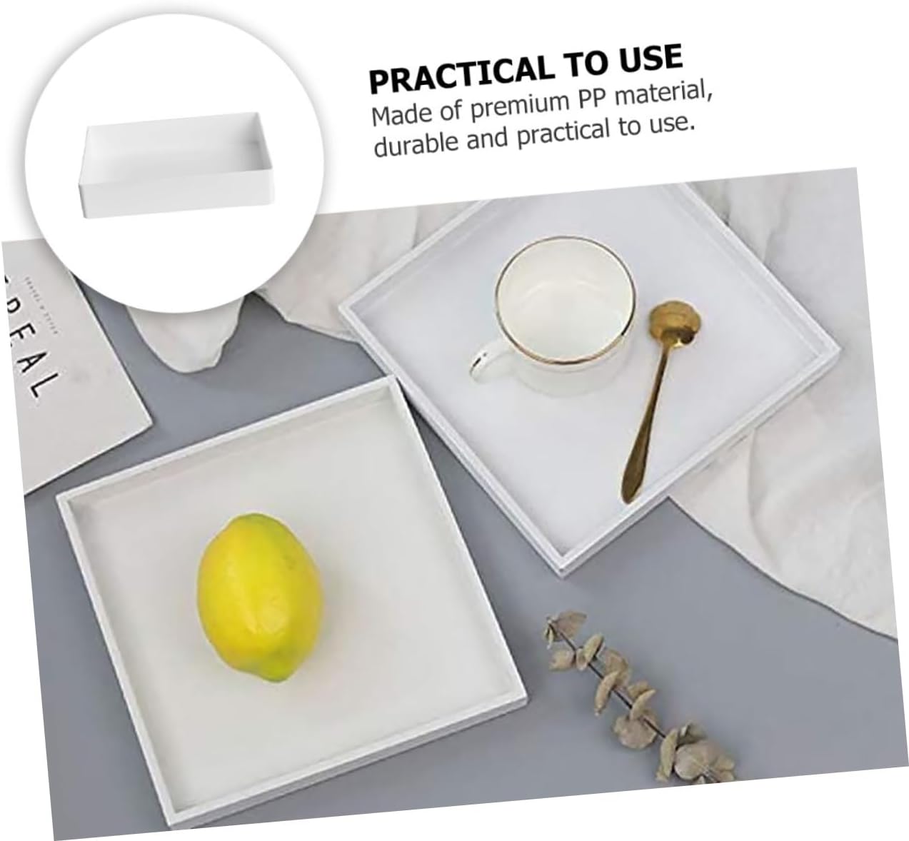 Zerodeko 1pc Multi-Functional Polypropylene Laboratory Tray Acid Alkali Resistant Utility Organizer for Vials Pipettes and Instruments for Home and Laboratory Use