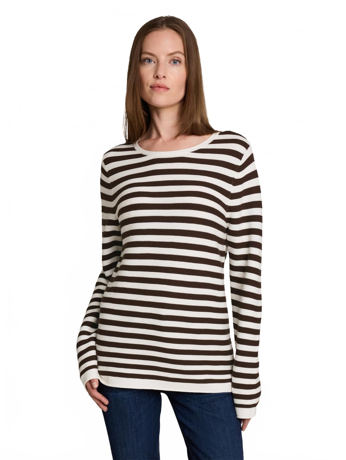Tom Tailor Damen Strickpullover aus Bio-Baumwolle Strickpullover aus Bio-Baumwolle (1er Pack)